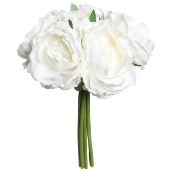 11" Faux Real White Peony Bundle by Ashland  - Spring Floral for Crafting and Home Decor