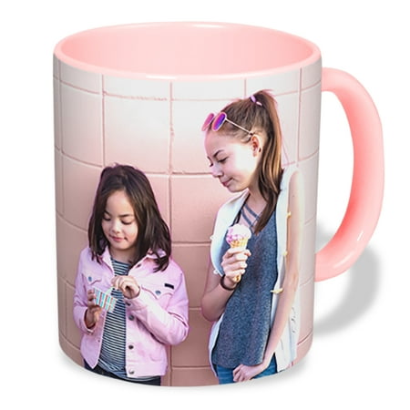 11 Fluid oz Ceramic Photo Mug: Pink