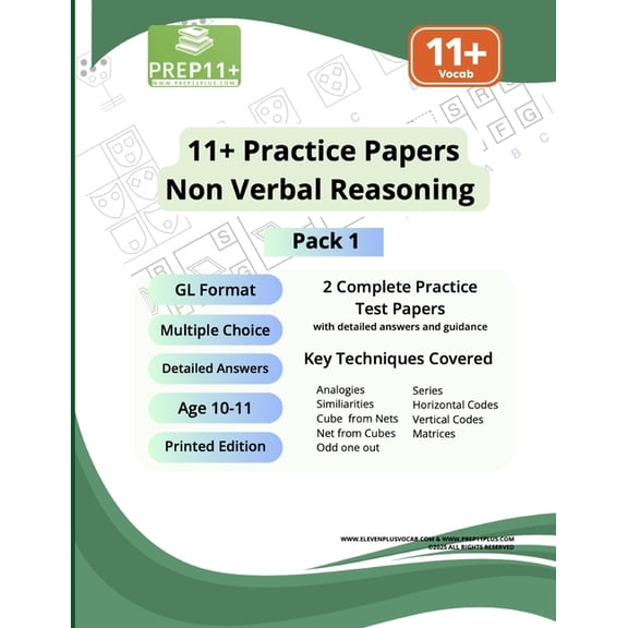 11+ Gl Practice Papers 11+ GL Practice Papers - Non-Verbal Reasoning (NVR) - Pack 1: Printed Edition, (Paperback)