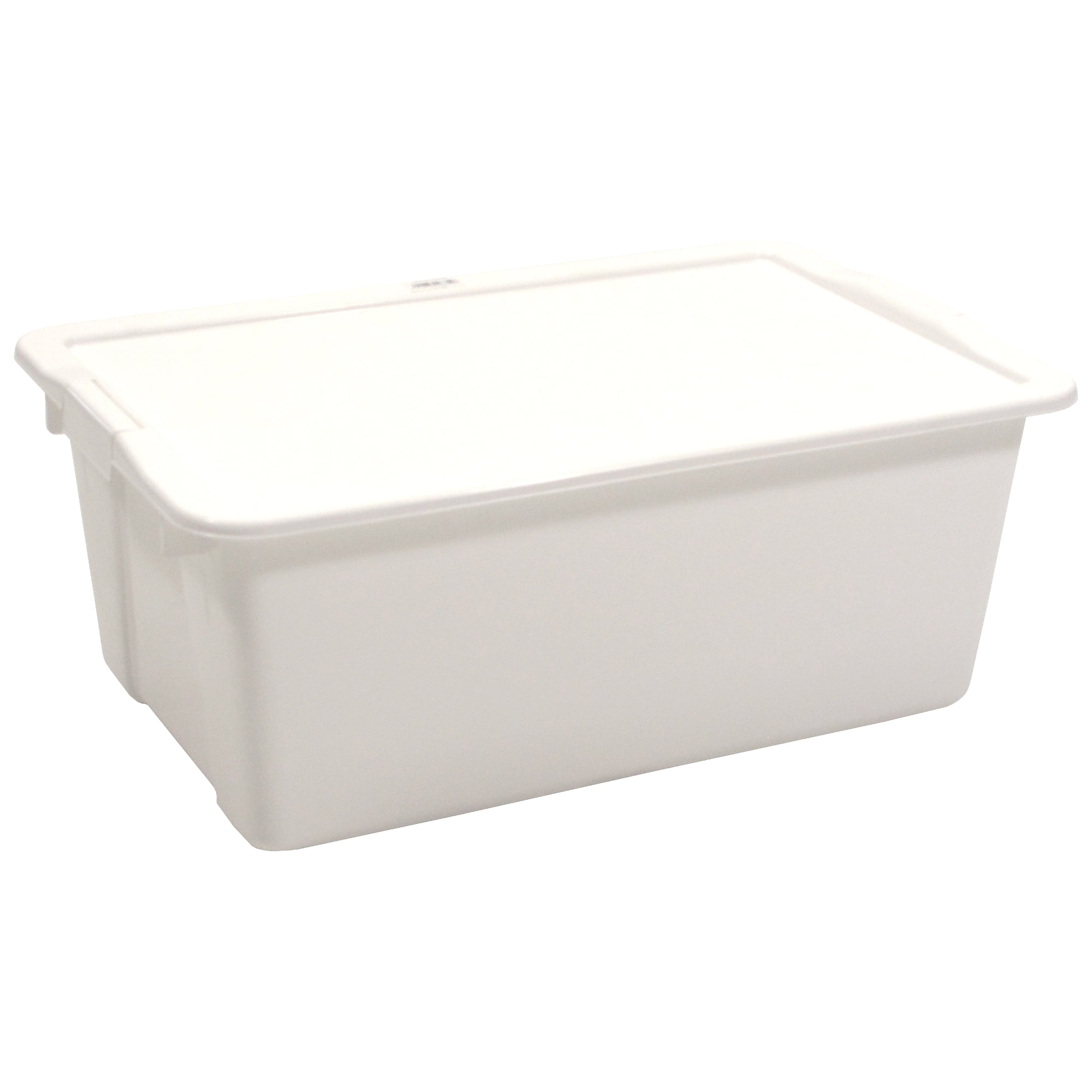 42 Ltr Heavy-Duty White Stackable Nesta Storage Bin with Lid