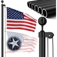 thumbnail image 1 of 11 Gauge Heavy Duty Flag Pole - 30 FT Extra Thick Aluminum Flagpole Kit for Outside House In Ground - 120MPH Wind Tested, 1 of 6