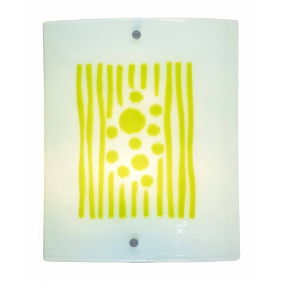 Art Glass Designs 11" LED Lighted Lennon Fused Glass Wall Sconce