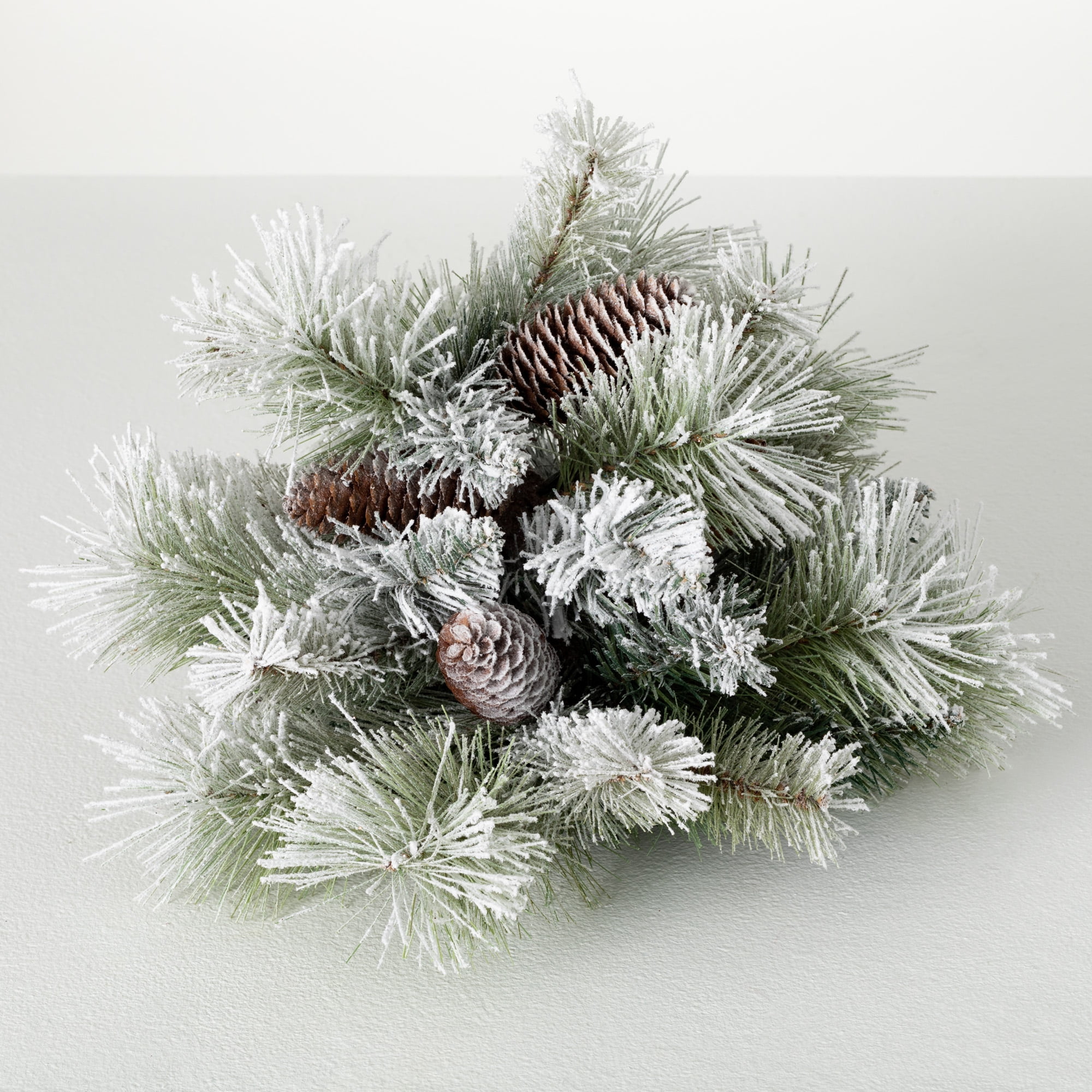 11"H Sullivans Snowy Pinecone Orb, Green