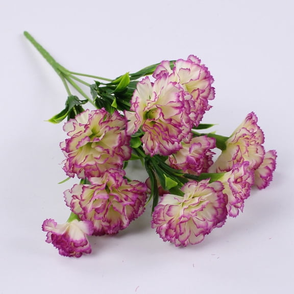 11 Heads Carnation Artificial Flowers Bouquet Plastic Fake Plants Flower Mother Day Gifts Wedding Home Garden Decor
