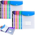 11-Hole Expanding File Pockets, Expandable File Folder Document ...