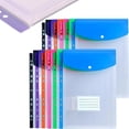 11 Hole Expanding File Pockets, Waterproof Plastic Binder Pockets with ...