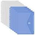 thumbnail image 1 of 11 Holes Clear Poly Envelope Binders Pocket Insert with Hook and Loop Closure Letter Size 10 Packs, 1 of 5