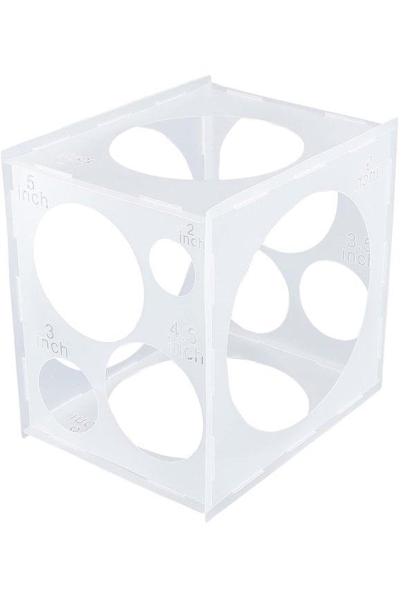 11 Holes Plastic Balloon Sizer Measuring Box Cube Tool