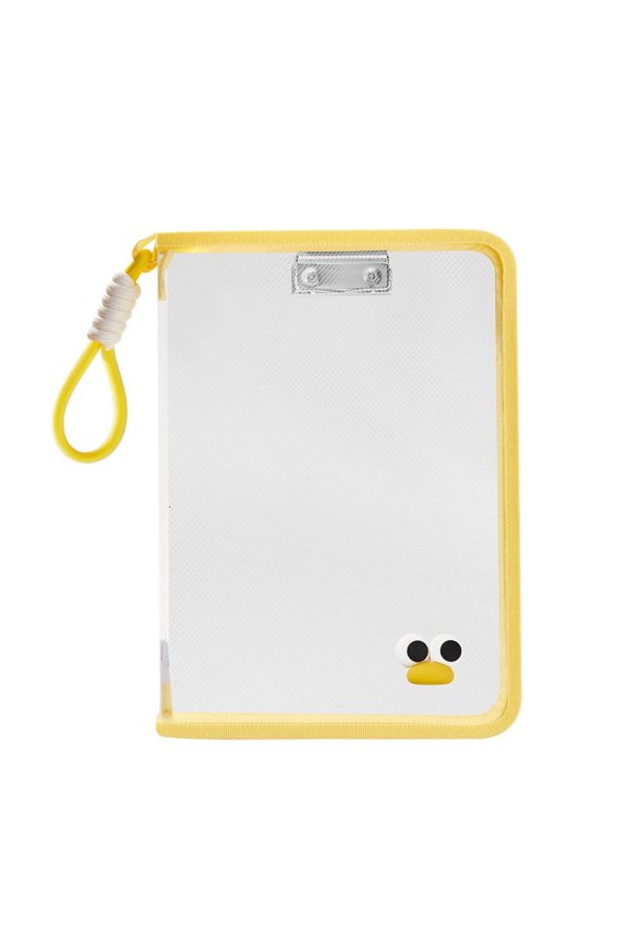 11 Holes Ring Plastic File Folders Button Closure Removable Label Design Letter Size Lightweight Document Organizer For Daily Paper Classification Office Household Storage