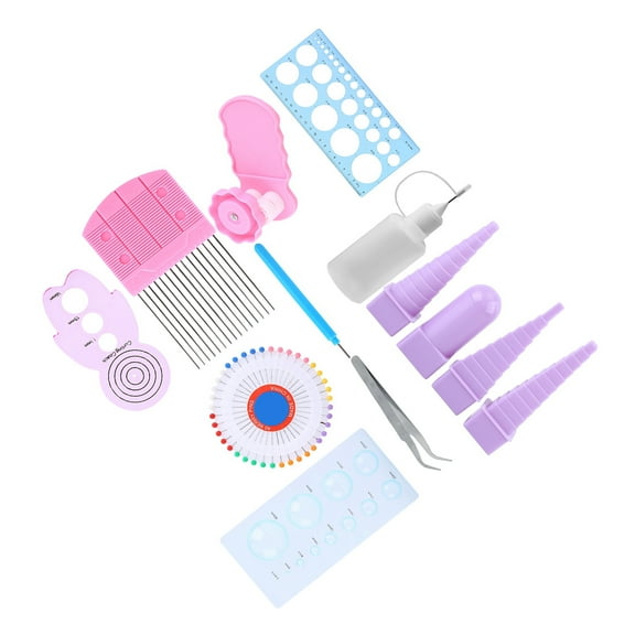 11 In 1 Paper Quilling Tools Kit DIY Paper Craft Crimper Comb Ruler Pins Border Buddy Set