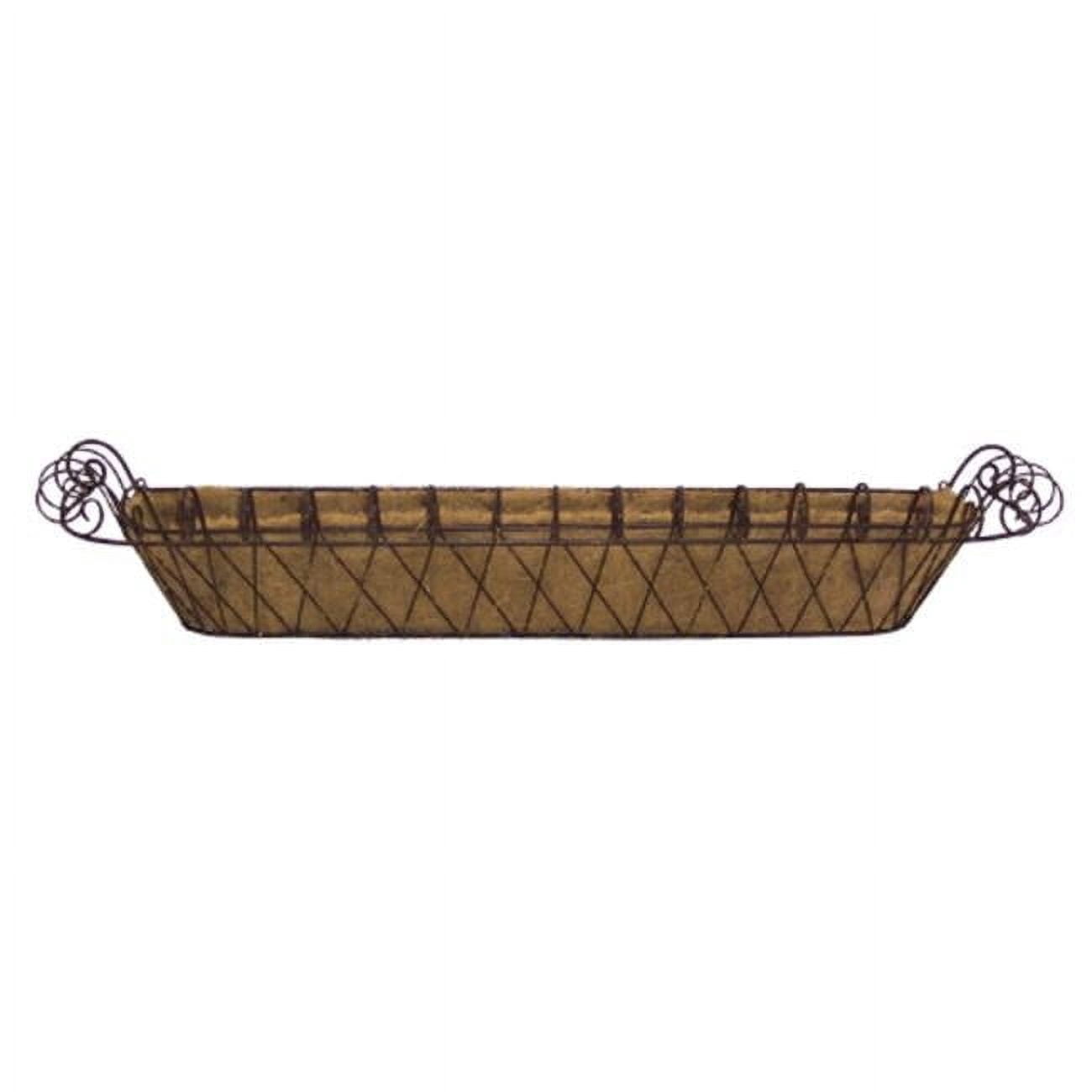 11 In. X 46 In. Metal Large French Window Box With Coco Liner