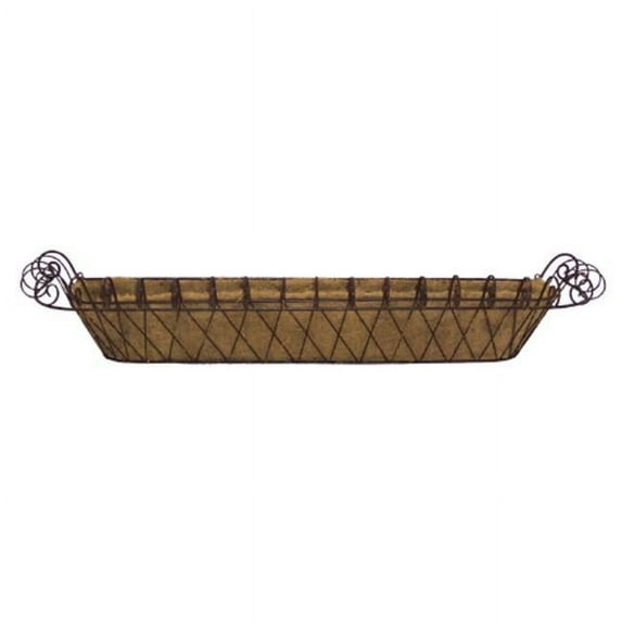 11 In. X 46 In. Metal Large French Window Box With Coco Liner