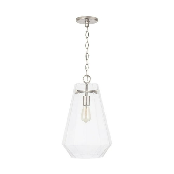 338316BN-Capital Lighting-11 Inch 1 Light Pendant - in Transitional style - 11 high by 18.5 wide-Brushed Nickel Finish
