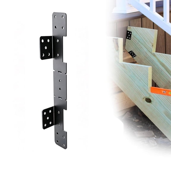 11 Inch Adjustable Stair Stringer Hanger 10 Pack, Heavy Duty Galvanized Steel Hidden Support Bracket, 2x10 2x12 Lumber Connector Hidden Deck Step Mount Hardware