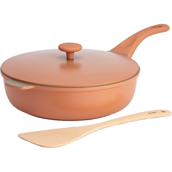 11 Inch All-in-One Nonstick Pan, 4.4 Quart Multilayer Cast Cookware, Multipurpose Replacement for Pots and Pans, Dishwasher Safe Kitchen Cookware