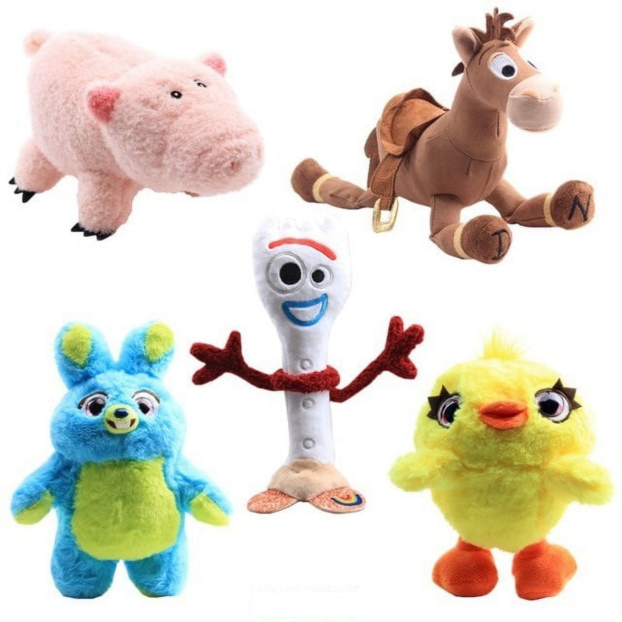 11 Inch Cartoon Plush Toys Ducky and Bunny Hamm Forky Bullseye Plushie Toy Cute Stuffed Animal Dolls Halloween Christmas Girls Boys Birthday Gifts 5pcs Set Walmart