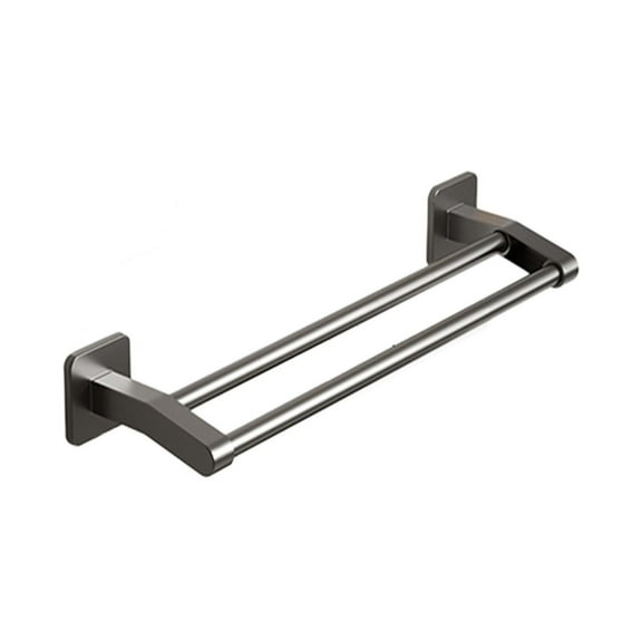 11 Inch Double Towel Bar 304 Stainless Steel Towel Rack Wall Mounted Brushed Nickel Bathroom Accessories ( Black )