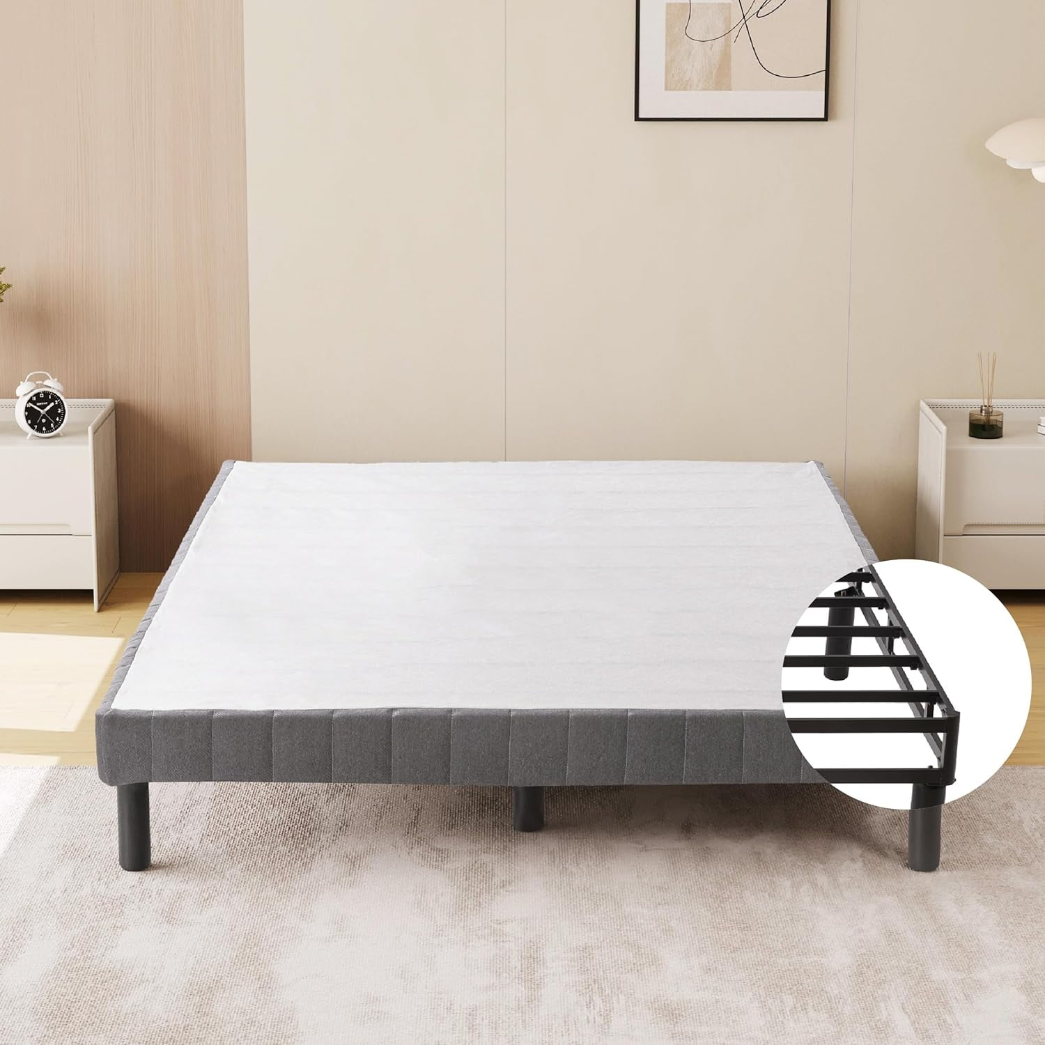 11 Inch Full Metal Bed Frame, Mattress Foundation, Box Spring ...