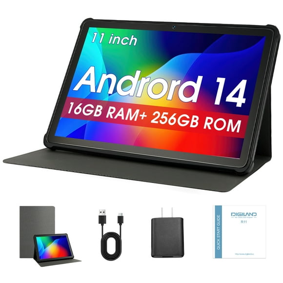 11 Inch HD Processor Gray Android Tablet,16GB RAM,256 GB ROM, BT 5.0, Dual Camera, Office Tablet Computer(Gray)