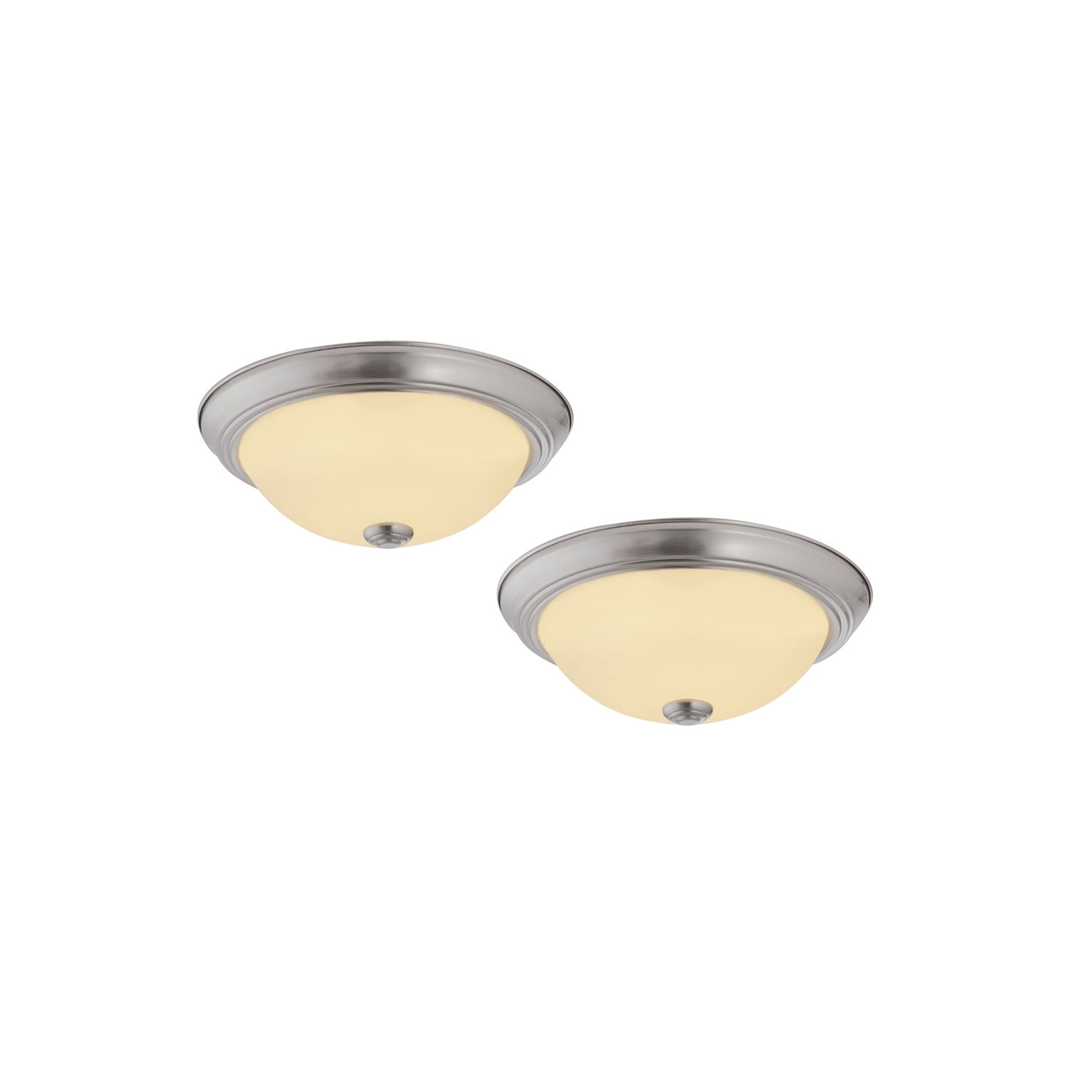 11 Inch Hays Integrated LED Ceiling Light 2-Pack, Indoor, Frosted Glass, Satin Nickel – Design House, WM957916