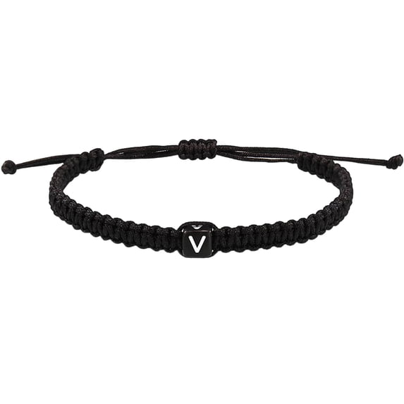11 Inch Initial Bracelets for Women Men Gifts for Her Girl Friend Birthday, Braided Bracelets Letter A-Z Charm Adjustable Link, Mother's Day Jewelry Mom Christmas Valentine's Day Gift