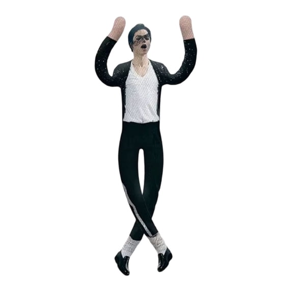 11 Inch Poseable Michael Plush Doll, 2026 New Bendable Internal Wireframe Soft Stuffed Figure, Pop Star Collectible Toy, Desk Ornament Gift for Music Fans