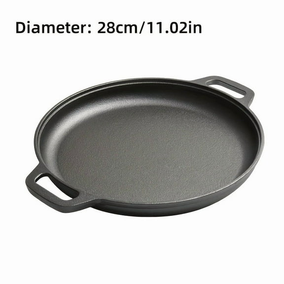 11-Inch Pre-Seasoned Cast Iron Skillet - Dual Handle Nonstick Frying Pan for Stovetop/Grilling - Heat Resistant for Pancakes, Sauting & Outdoor Cooking