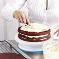 thumbnail image 1 of 11 Inch Rotating Cake Turntable for Decorating - 6 Piece Cake Decorating Kit Includes 2 Icing Spatulas and 3 Scrapers, 1 of 6