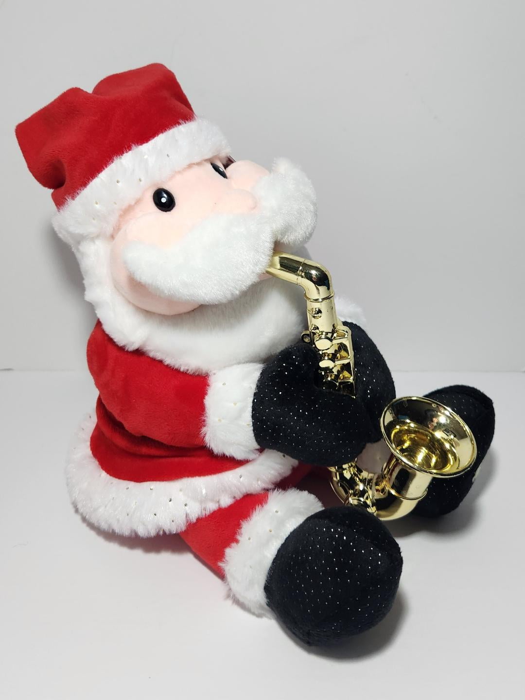 11 Inch Santa Claus with Saxophone Animated Musical Light Up
