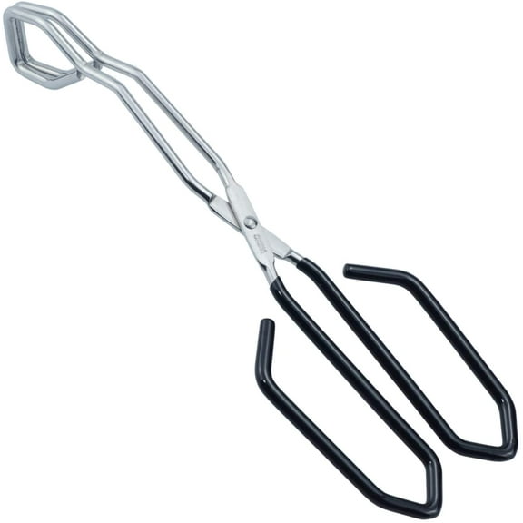 11-Inch Stainless Steel Scissor Tongs with Black Handle Heavy Duty Wire Tongs