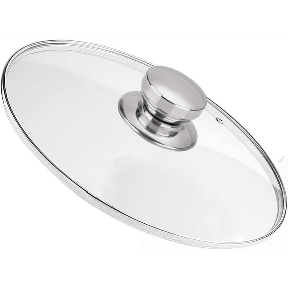 11 Inch Tempered Glass Lid Replacement Cover for Inches Cookware, 11" Skillets, Round Cast Iron, Pots, Pans