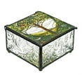 thumbnail image 1 of 11 Inch Tiffany Style Glass Green Tree of Life with Silver Color Sides, 1 of 3