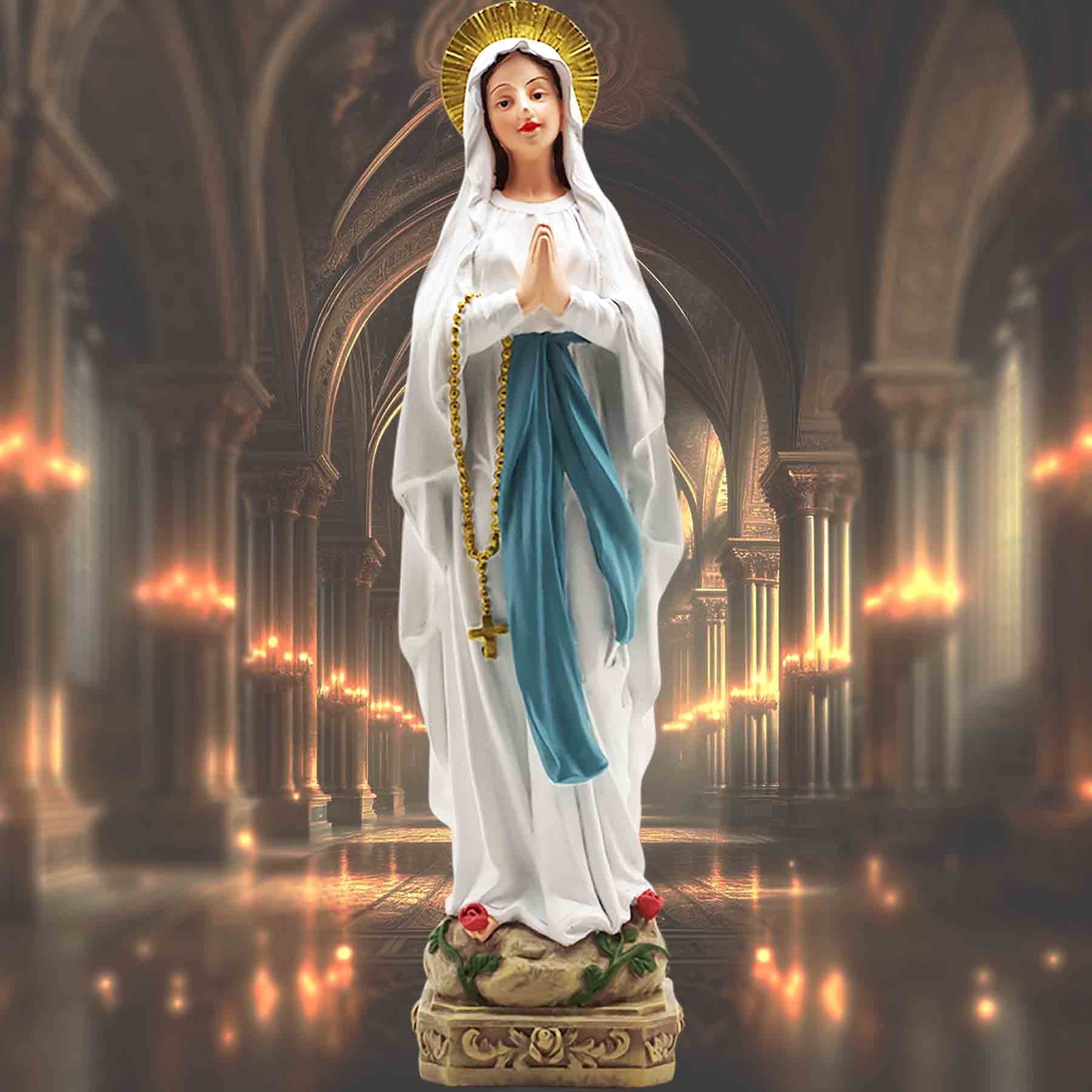 DurableDelights Madonna Lady of Grace Resin Statue Gift - Walmart