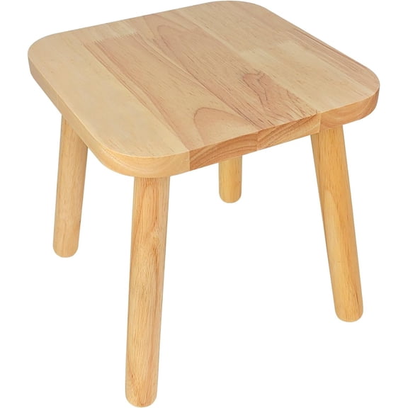 11 Inch Wooden Step Stools for , Solid Rubber Non-Slip Step Foot Stool, 300 lbs One Step Stool for , Bathroom, Kitchen,Outdoor ()