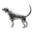 thumbnail image 1 of 11 Inches Dog Coonhound, Hound Dog Metal Statue, Handcrafted Decorative Animal Sculpture, Aluminum Decorative Statue, 1 of 3