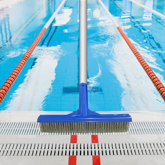 11 Inches Heavy Duty Pool Wire Brush Reinforced Stainless Steel Bristles Algae Scrubber for Concrete and Gunite Swimming Pool Walls Floors