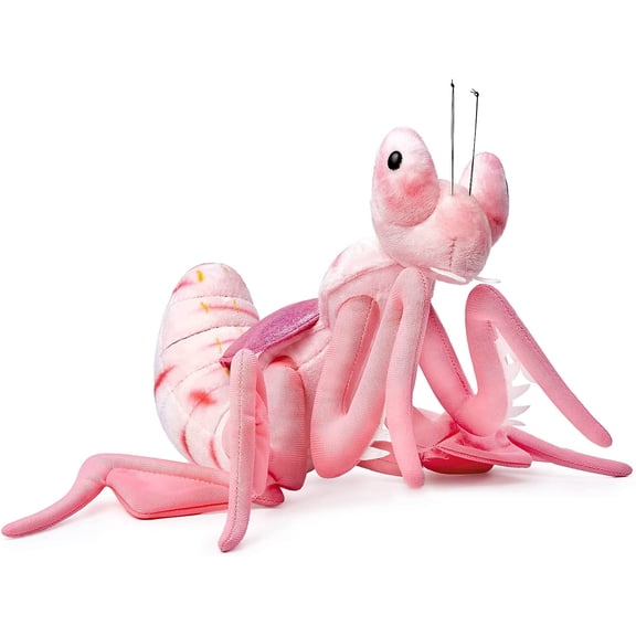 11 Inches Lifelike Mantis Doll, Smooth Soft Mantis Stuffed Animal Doll for All Ages, Ideal Gift for Birthday and Christmas, Pink