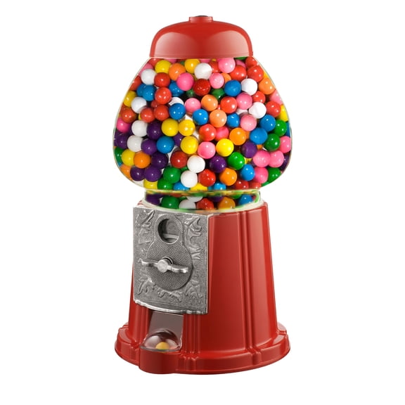 Great Northern Popcorn 11-Inch Coin-Operated Mini Gumball Machine (Red)