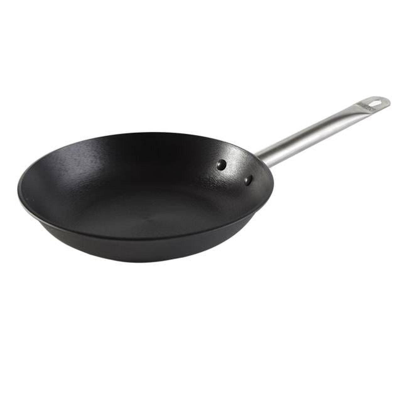 IMUSA 11in Light Cast Iron Preseasoned Fry Pan with Stainless Steel Handle