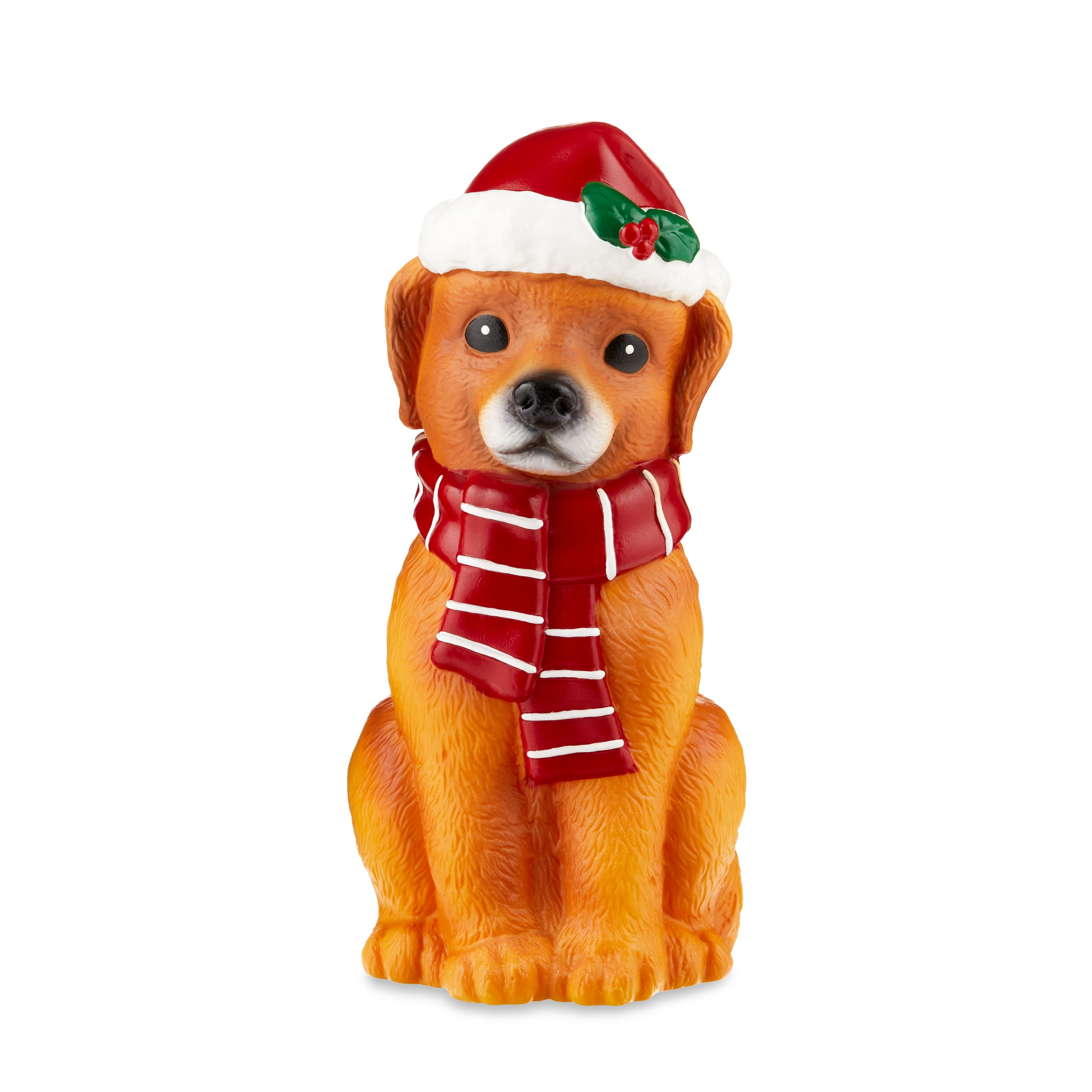 11 LED Orange Tabletop Puppy Blow Mold Holiday Time Christmas