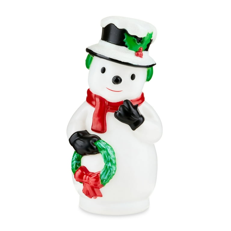 11” LED Tabletop Snowman Blow Mold, Holiday Time, Christmas