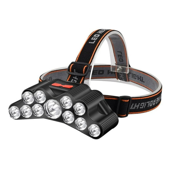 11-LED USB Rechargeable Headlamp with 4 Light Modes for Running Cycling and Outdoor Activities
