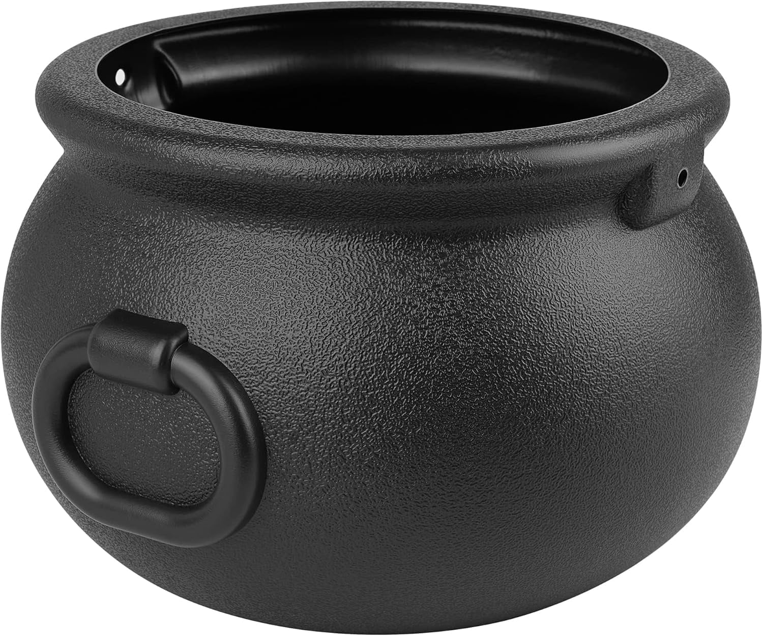 11"Large Easter Day, St. Patrick's Day, Halloween Black Plastic Witch Cauldron Kettle, Candy Holder, Party Favor Decoration