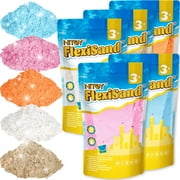 NiToy FlexiSand 11lbs Play Sand, Moldable Self-Sticking, Never Dries Out - Fun for Kids Bulk Refill for Sensory Sand Box Toys, Ideal for Shaping, Squeezing, Scooping, Rolling and Molding (5 Colored)