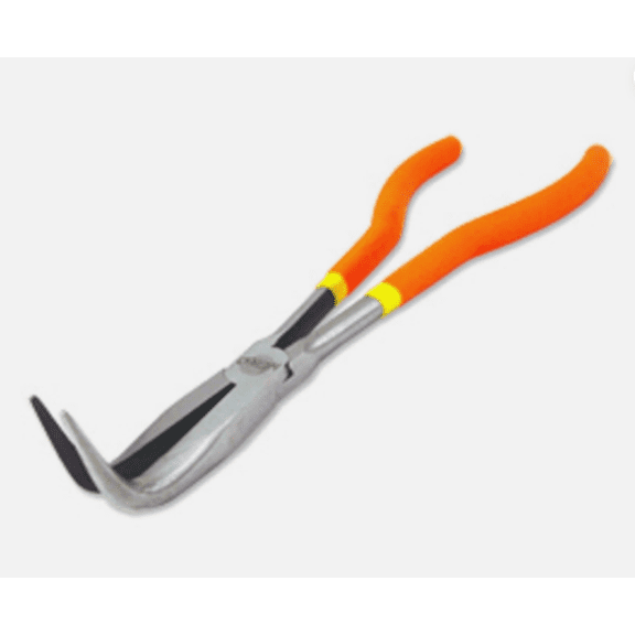 11" Long (90 Degree) Needle Nose Pliers Extra long Reach and Polished Finish