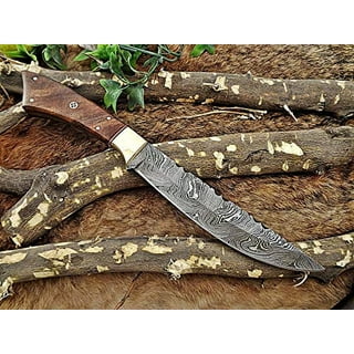 Hand Forged 67 Layers Damascus Steel 5 Pcs Dollar Wood Black Style