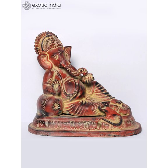 11" Lord Ganesha Resting in Blessing Gesture