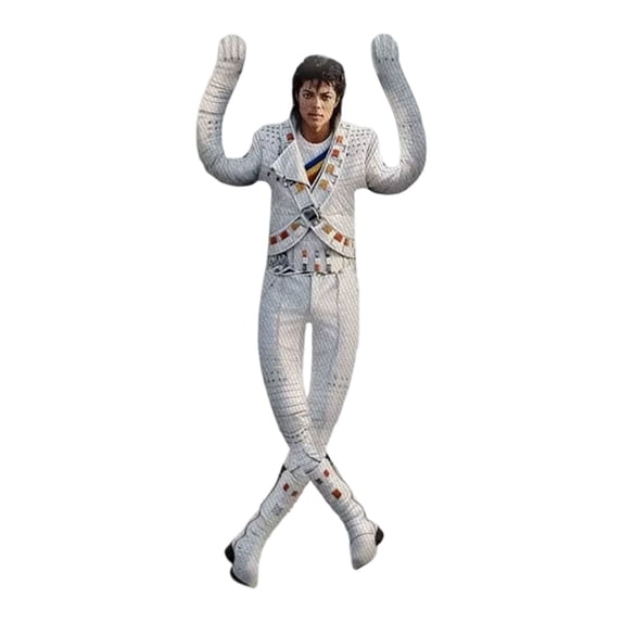 11" Michael Poseable Plush Figure, 2026 New Bendable Flexible Internal Wire Frame Stuffed Doll, Collectible Music Toy, Desk Display Decoration Gift for Singer Fans