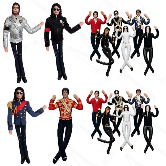 11" Michaell Inspired Plush Doll with Bendable Wire Skeleton Poseable Stuffed Figure Home Ornament & Fans Gift Multiple Styles