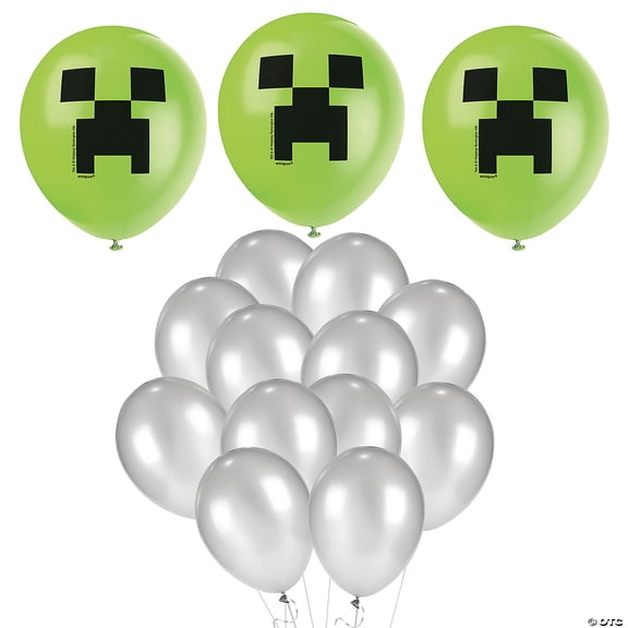 11" Minecraft Party Balloon Decorating Kit 32 Pieces